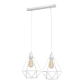 Luster KARO 2xE27/15W/230V biela