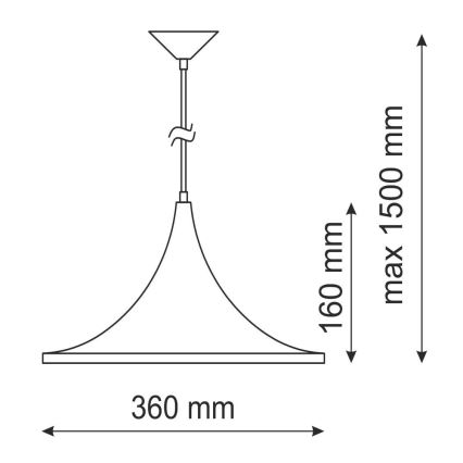 Luster MODERN 1A 1xE27/20W/230V