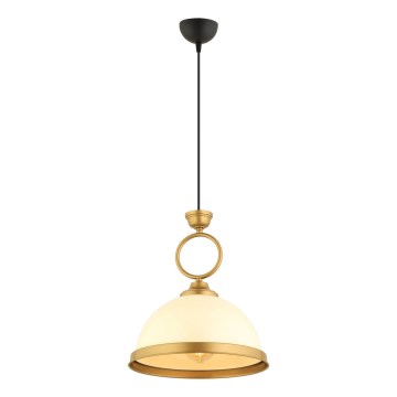 Luster MONZA 1xE27/40W/230V Ø 26 cm krémová/bronzdová