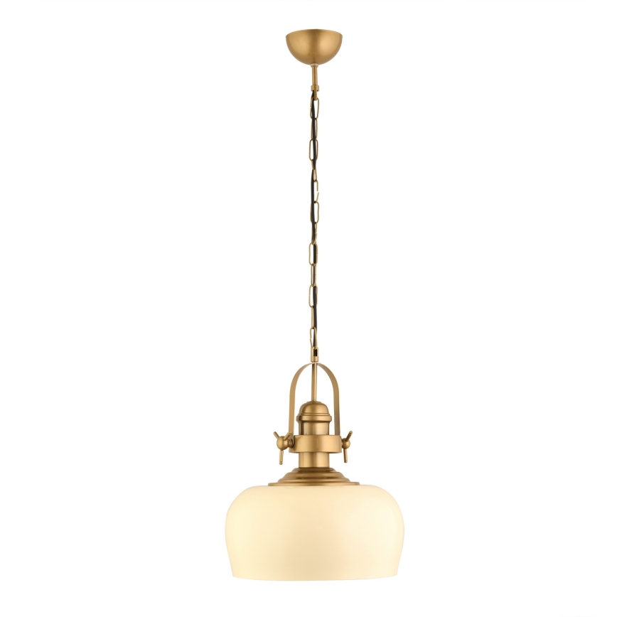 Luster MONZA s lankom 1xE27/40W/230V pr. 30 cm krémový/bronzový