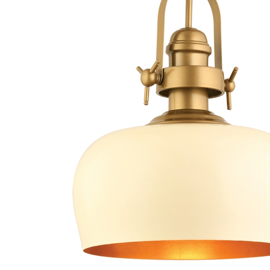 Luster MONZA s lankom 1xE27/40W/230V pr. 30 cm krémový/bronzový