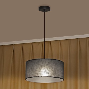 Luster na lane ALBA 1xE27/15W/230V priemer 40 cm sivý
