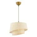 Luster na laně BARETTE 1xE27/60W/230V krémový