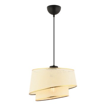Luster na lane BARETTE 1xE27/60W/230V krémový/zlatý