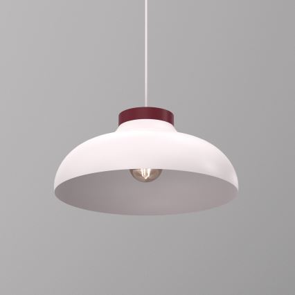 Luster na lane BASCA 1xE27/15W/230V krémová/bordová