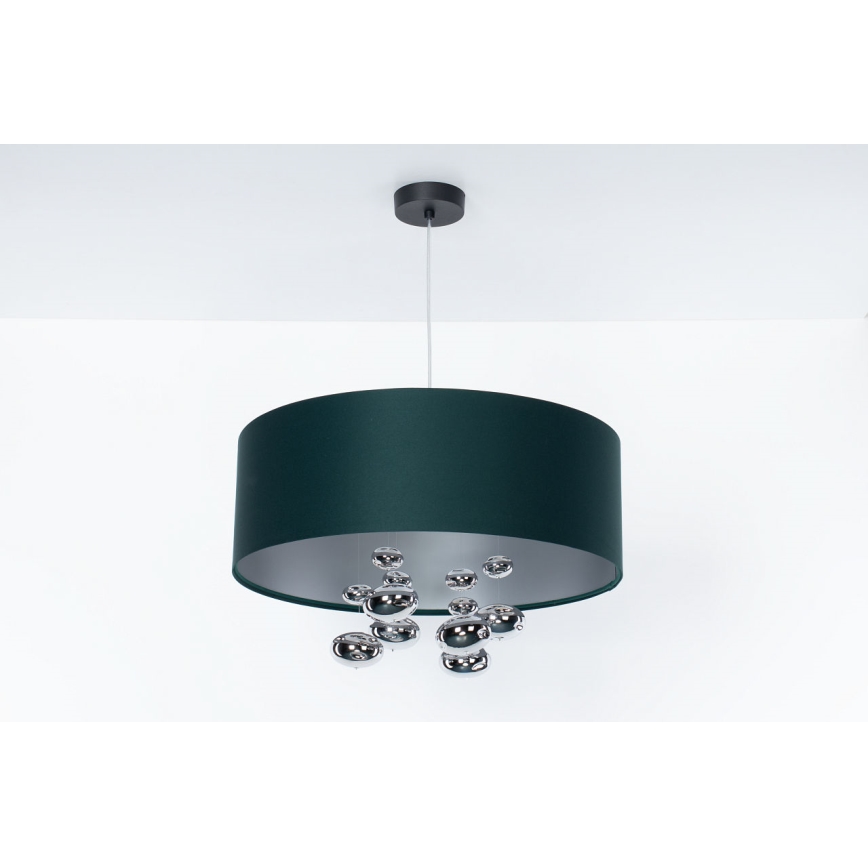 Luster na lane BUBBLE 1xE27/60W/230V priemer 50 cm zelená