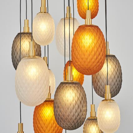 Luster na lane CACTUS 16xG9/5W/230V medená/sivá/biela