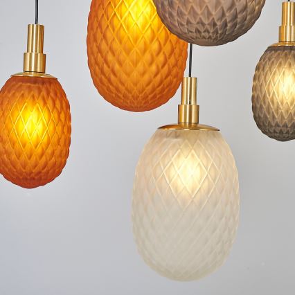 Luster na lane CACTUS 16xG9/5W/230V medená/sivá/biela