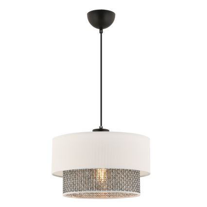Luster na laně ECHO 1xE27/60W/230V krémová/šedá