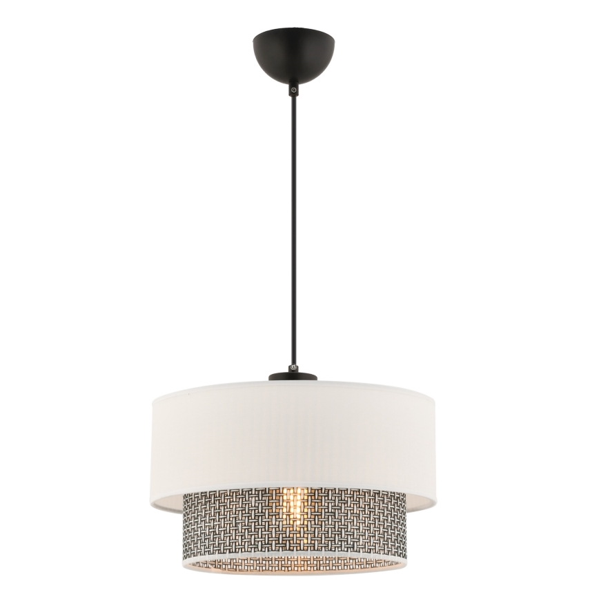 Luster na laně ECHO 1xE27/60W/230V krémová/šedá