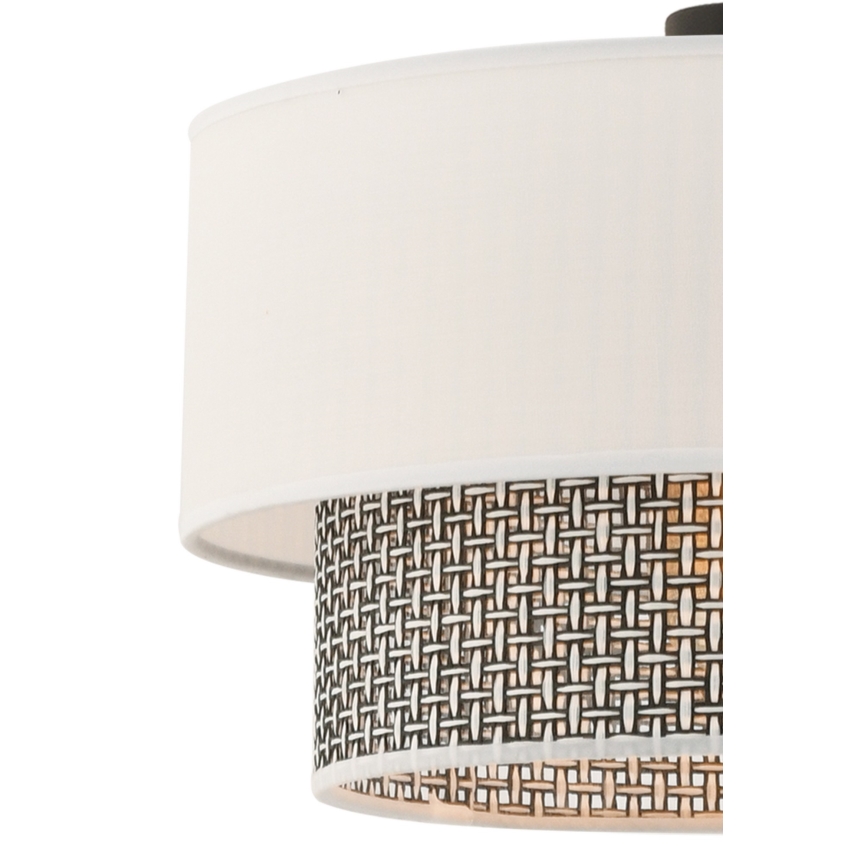 Luster na laně ECHO 1xE27/60W/230V krémová/šedá