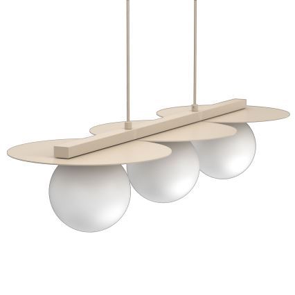 Luster na lane FLAT 3xE27/15W/230V, béžový