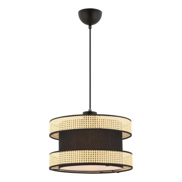 Luster na lane HALO 1xE27/60W/230V čierny/béžový