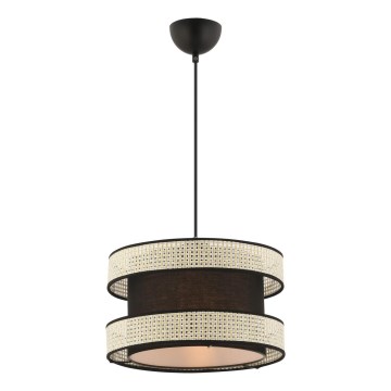 Luster na lane HALO 1xE27/60W/230V čierny/krémový