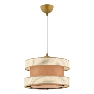 Luster na lane HALO 1xE27/60W/230V hnedý/krémový