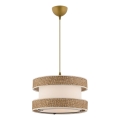 Luster na laně HALO 1xE27/60W/230V krémový/béžový
