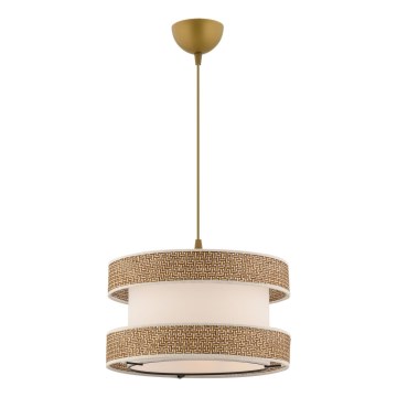 Luster na laně HALO 1xE27/60W/230V krémový/béžový