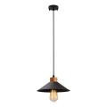 Luster na laně MANAVGAT 1xE27/40W/230V čierna/hnedá