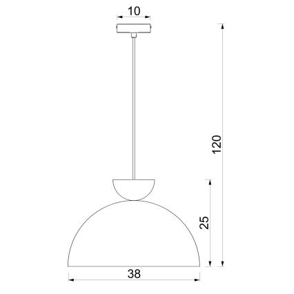 Luster na lane NEVIS 1xE27/15W/230V Ø 38 cm krémový