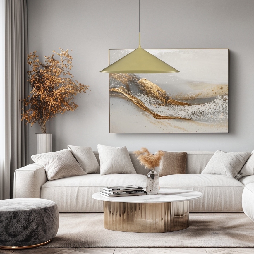 Luster na lankách CAPITAL 1xGX53/15W/230V pr. 60 cm zlatý