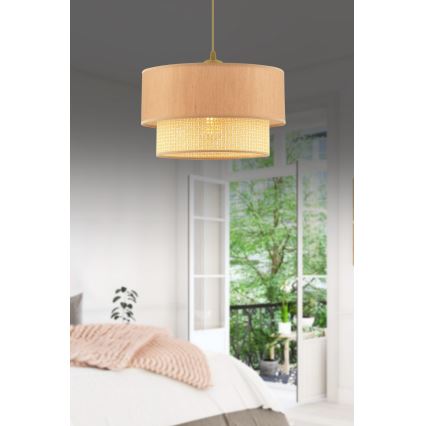 Luster na lankách ECHO 1xE27/60W/230V béžová