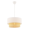 Luster na lankách ECHO 1xE27/60W/230V krémová/béžová