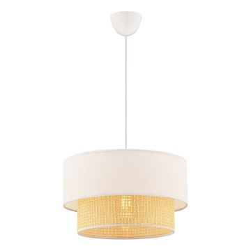 Luster na lankách ECHO 1xE27/60W/230V krémová/béžová