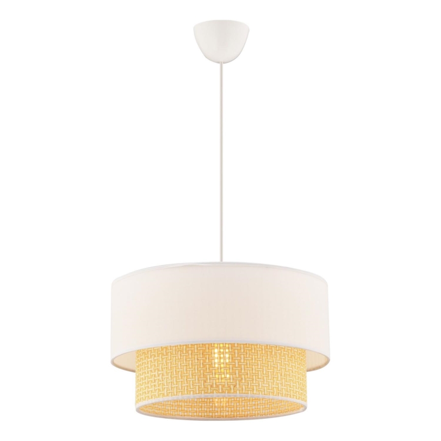 Luster na lankách ECHO 1xE27/60W/230V krémová/béžová
