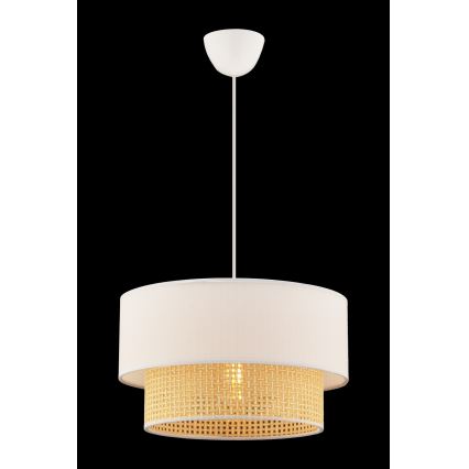 Luster na lankách ECHO 1xE27/60W/230V krémová/béžová