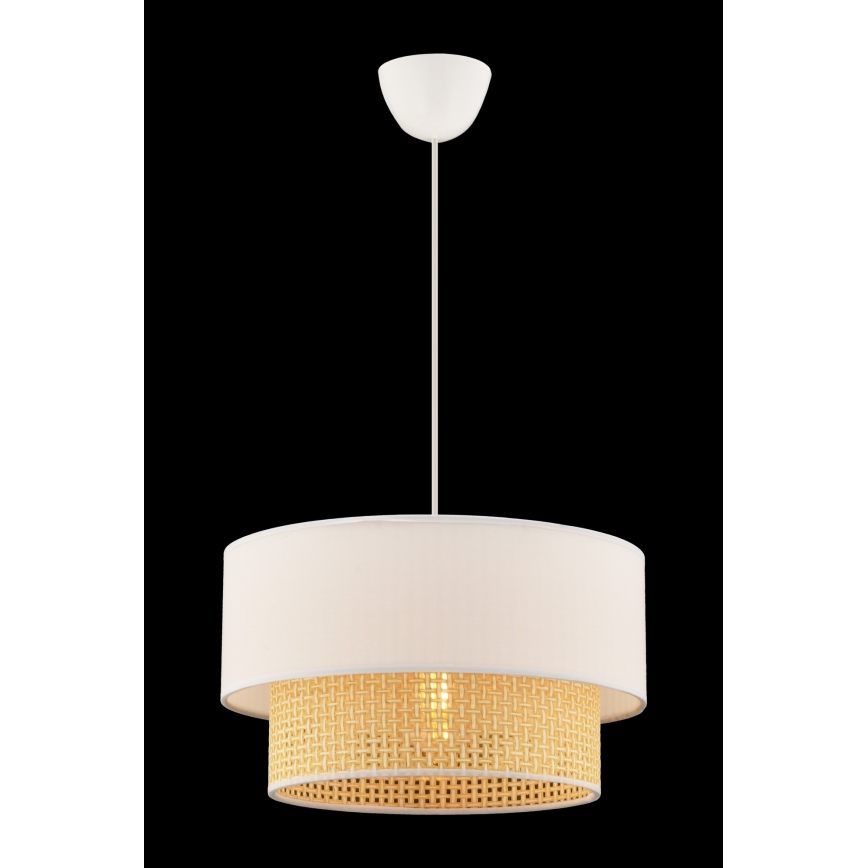 Luster na lankách ECHO 1xE27/60W/230V krémová/béžová