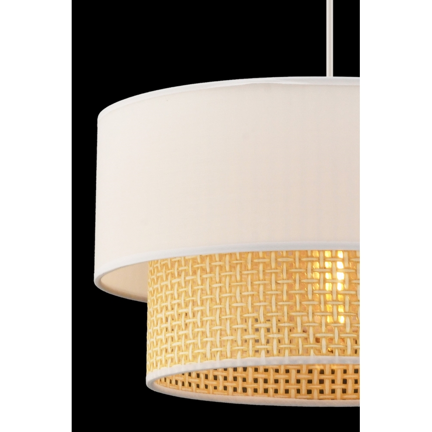 Luster na lankách ECHO 1xE27/60W/230V krémová/béžová