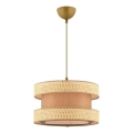 Luster na lankách HALO 1xE27/60W/230V hnedý/bežový