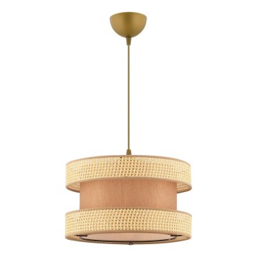 Luster na lankách HALO 1xE27/60W/230V hnedý/bežový