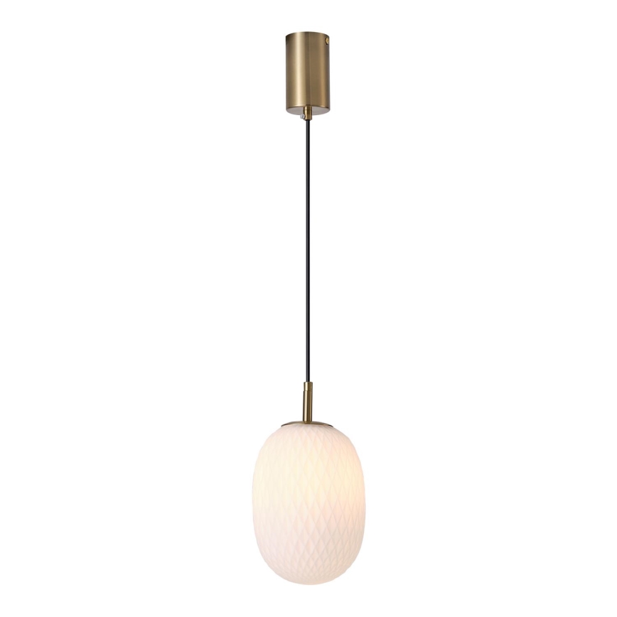 Luster na lanku 1xE14/25W/230V biela pr. 15 cm