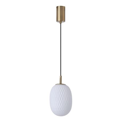 Luster na lanku 1xE14/25W/230V biela pr. 15 cm