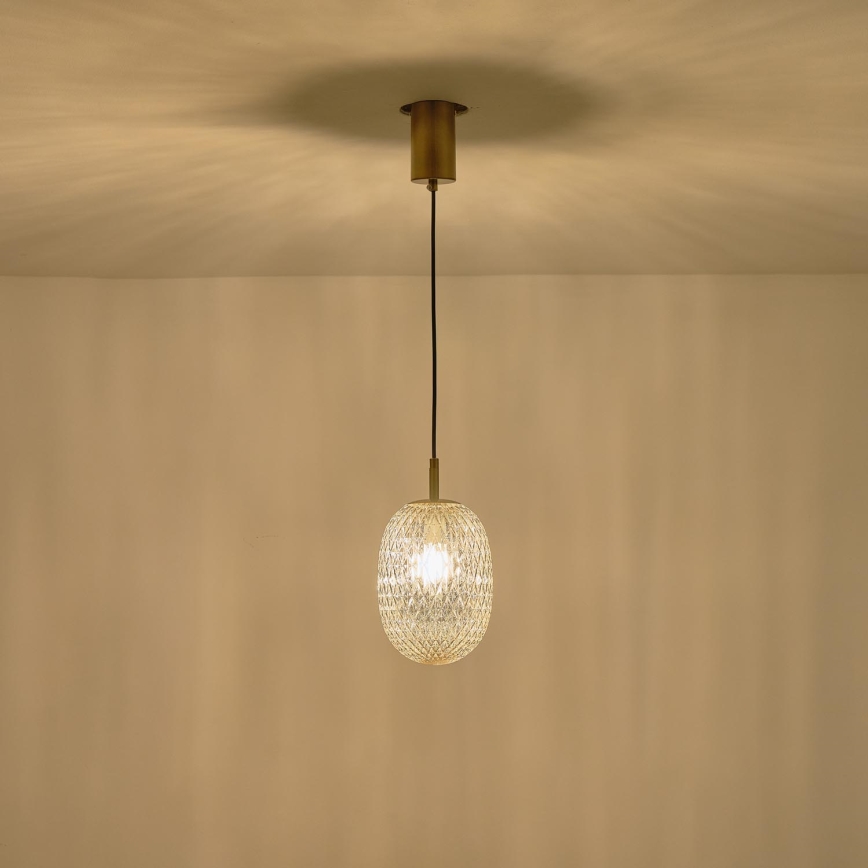 Luster na lanku 1xE14/25W/230V číra pr. 15 cm
