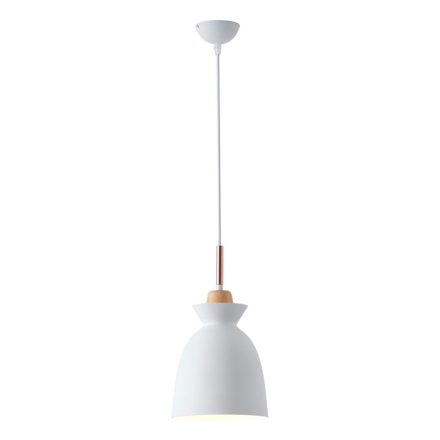 Luster na lanku 1xE27/15W/230V biela pr. 19,5 cm
