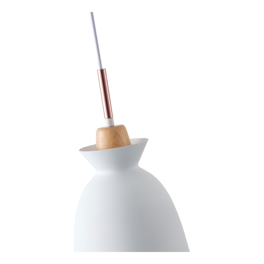 Luster na lanku 1xE27/15W/230V biela pr. 19,5 cm