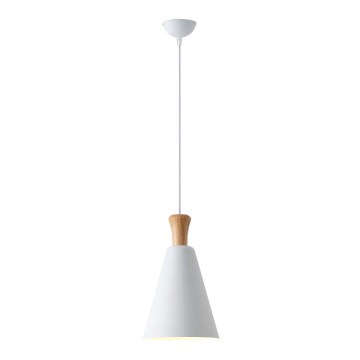 Luster na lanku 1xE27/15W/230V biela pr. 20 cm