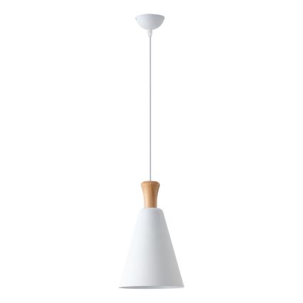 Luster na lanku 1xE27/15W/230V biela pr. 20 cm