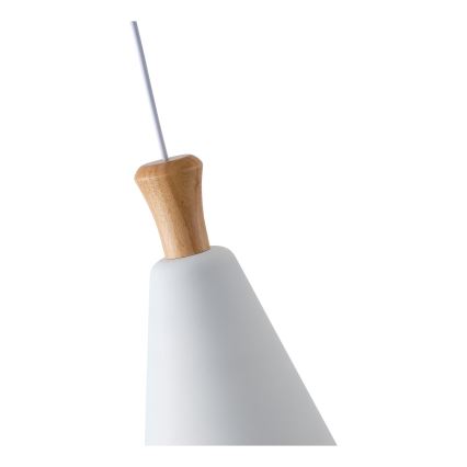Luster na lanku 1xE27/15W/230V biela pr. 20 cm