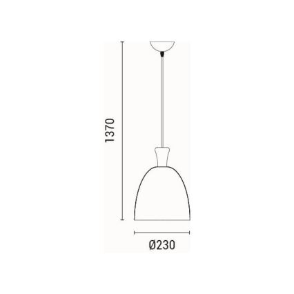 Luster na lanku 1xE27/15W/230V biela pr. 23 cm