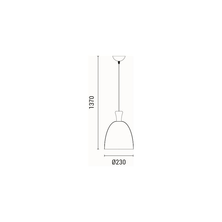 Luster na lanku 1xE27/15W/230V biela pr. 23 cm