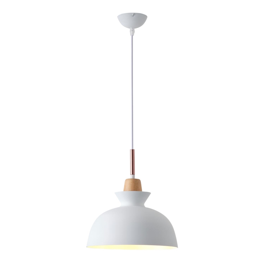 Luster na lanku 1xE27/15W/230V biela pr. 28 cm