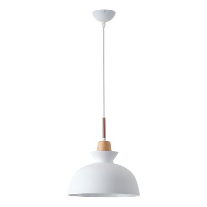 Luster na lanku 1xE27/15W/230V biela pr. 28 cm