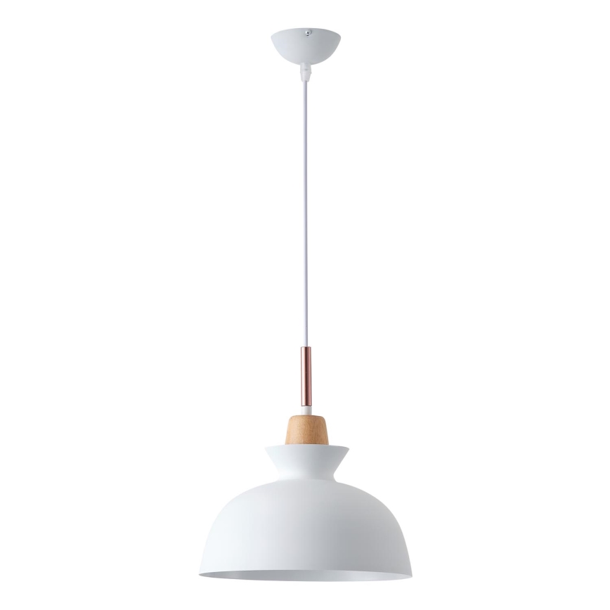 Luster na lanku 1xE27/15W/230V biela pr. 28 cm