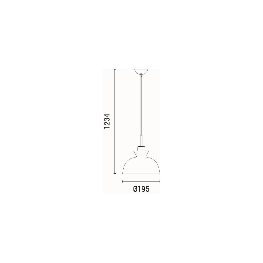 Luster na lanku 1xE27/15W/230V biela pr. 28 cm