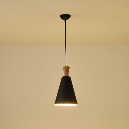 Luster na lanku 1xE27/15W/230V čierna pr. 20 cm