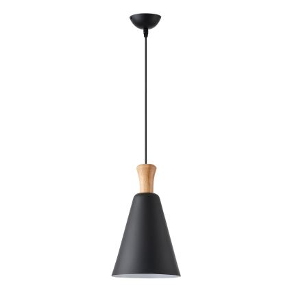 Luster na lanku 1xE27/15W/230V čierna pr. 20 cm