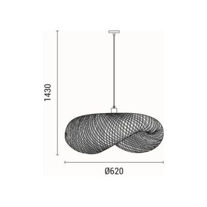 Luster na lanku 1xE27/15W/230V